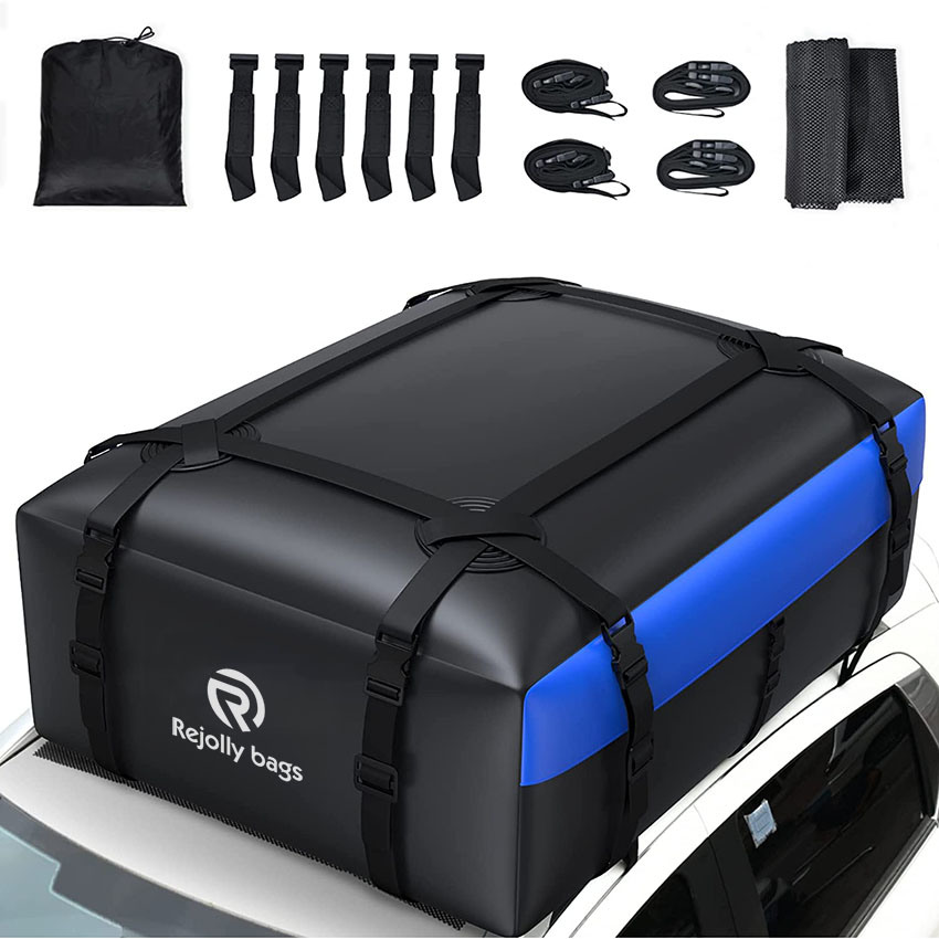 Car Rooftop Cargo Carrier, 22 Cubic FT Waterproof 840d Car Roof Cargo Bag for All Vehicles with/Without Rack Including Non-Slip Mat Reinforced Long Straps Bag