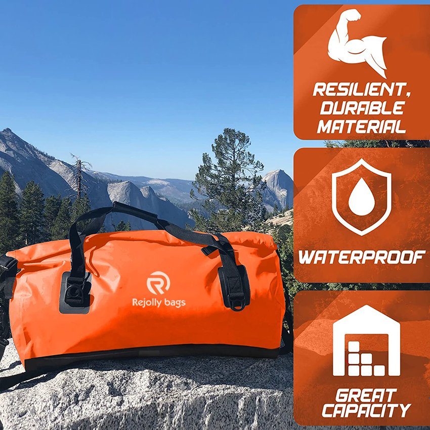 Roll Top Duffel Keeps Gear Dry for Kayaking, Rafting, Boating, Swimming, Camping, Hiking Dry Bag