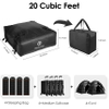 Rooftop Cargo Carrier, 20 Cubic Feet Waterproof Made by 10-Pound Anti-Tear 840d PVC with Anti-Slip Mat, 8 Reinforced Straps Suitable with/Without Rack Bag