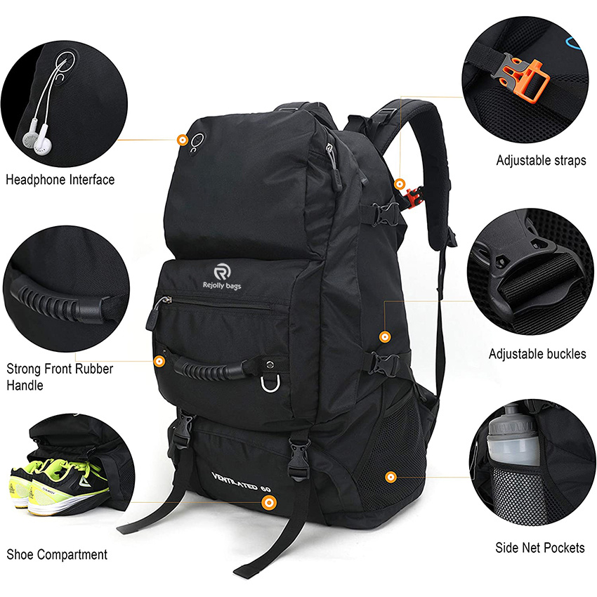 45L Waterproof Backpacks for Women or Men Short & Long Haul Travelling, Any Outdoor Sports, Camping and Hiking Backpack