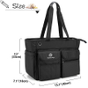 Teacher Tote Bag with Bottom Pad, Large Compartment with Separated Storage Laptop Layer (up to 15.6 Inch) , Daily Tote Bag