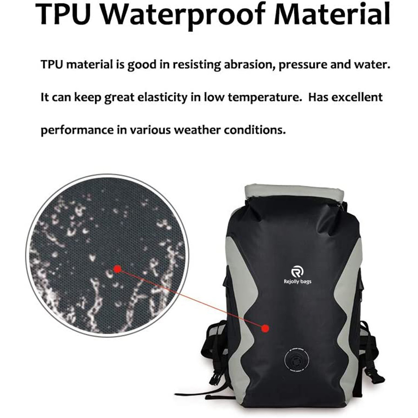 Waterproof Dry Bag Backpack 30L Lightweight TPU Floating Dry Sack for Kayaking Fishing Camping Boating Hiking Men Women with Padded Straps Breathing System