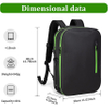 TPU Waterproof Backpack with 2 Removable Cosmetic Bags Airtight Zipper Pocket Hiking Travel