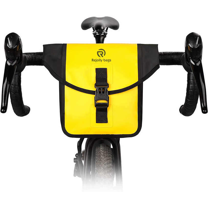Bike Handlebar Bag Waterproof Bicycle Front Bag E-Scooter Basket Bag for Cycling Commuting with Shoulder Strap Bicycle Bag