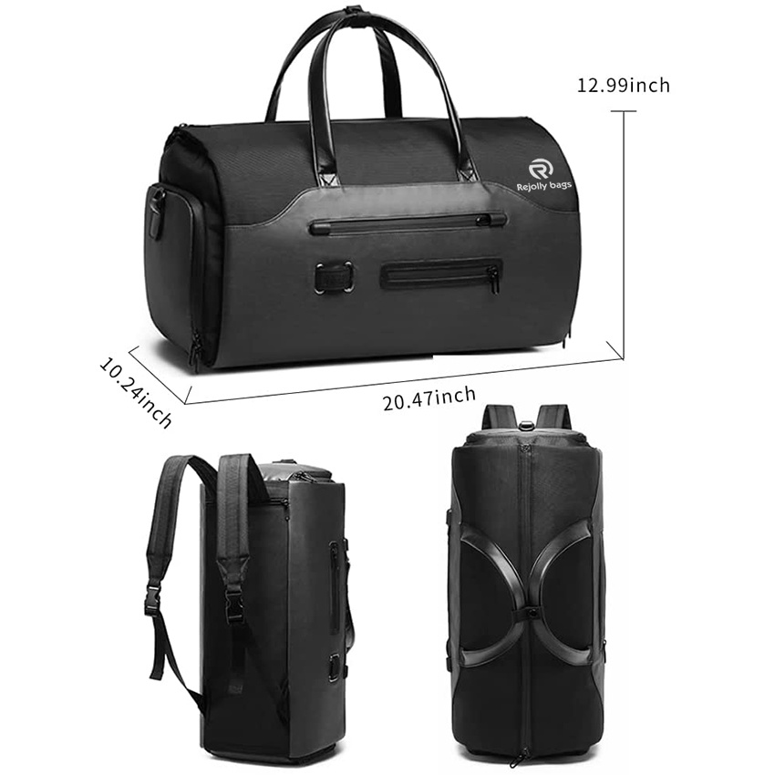 Large Water Resistant Weekender Bags Tote Duffle Bag with Shoe Compartment, Foldable Overnight Bag Luggage Suit Workout Duffel Bag