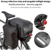 Storage Pannier Saddle 26L Multifuction Rear Bike Cargo Rack Bags with Reflective Strips Waterproof Travel Accessories Expandable Luggage Bike Trunk Bag