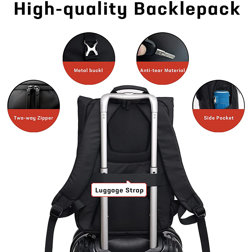 Laptop Backpack for Work, Unisex Business Travel Backpack Fits 15.6 Inch Slim Notebook, Water Resistant College School Dry Backpack