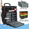 Rolling Tackle Box with Cooler, Large Fishing Bag with Wheels for 5 Trays Waterproof Bottom for Storage Gear Fishing Tackle Bag