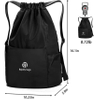 Waterproof Drawstring Gym Backpack Bag for Men & Women, Sport Gym Sack Mini Travel Daypack Bag