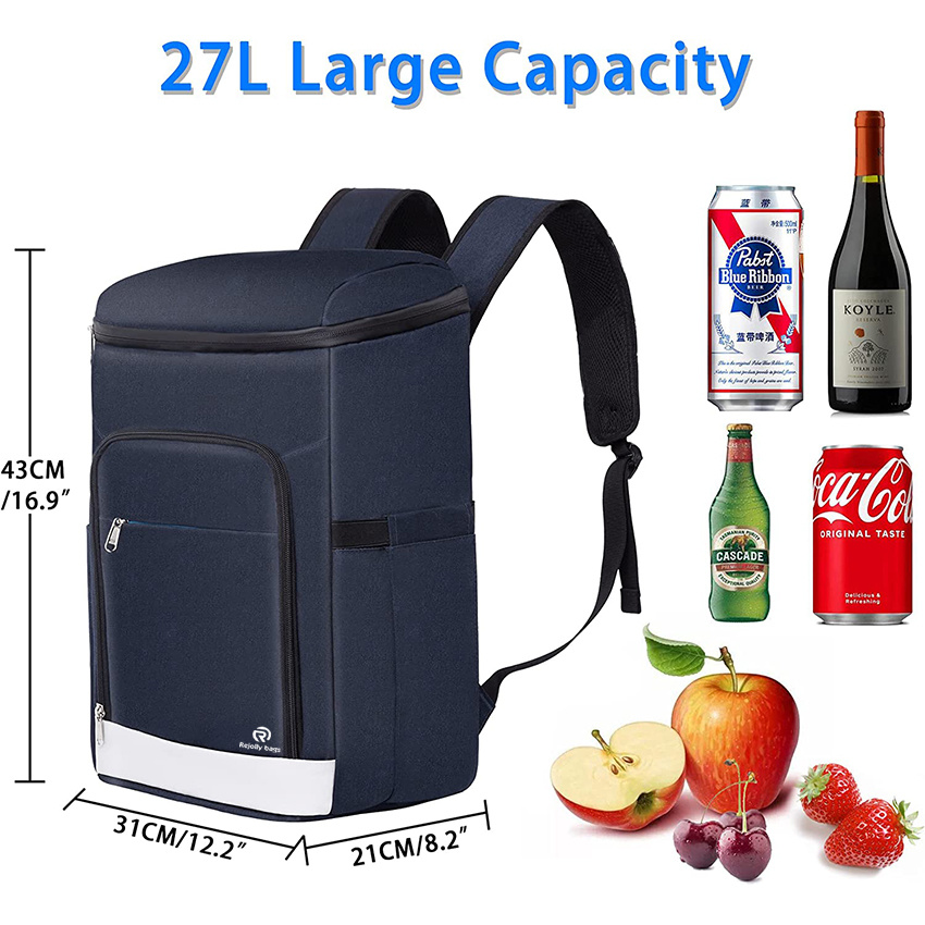 Cooler Backpack 30 Cans Insulated Waterproof for Hiking Camping Picnic Ice Packs Leakproof Bag