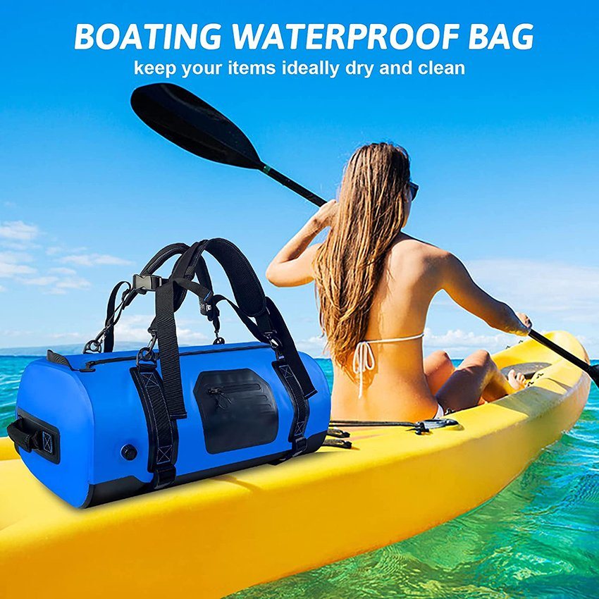 Waterproof Duffel Bag with Durable Straps & Handles Travel Dry Bag for Boating Motorcycling Hunting Camping Large Storage Space 70L Capacity