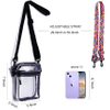 Clear Bag Stadium Approved TPU Clear Purses Extra Inside Pocket Crossbody Bag Adjustable Strap for Concert Sporting Events