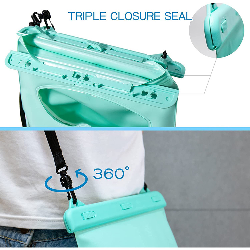 Double Sided Perspective Waterproof Storage with Adjustable Strap Dry Bag with Screen Touchable Inter Pocket