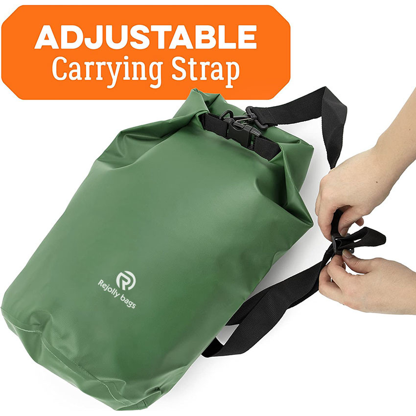 Waterproof Dry Bag IP 66 Lightweight Roll-Top Sack with Adjustable Straps, 10 L Bag