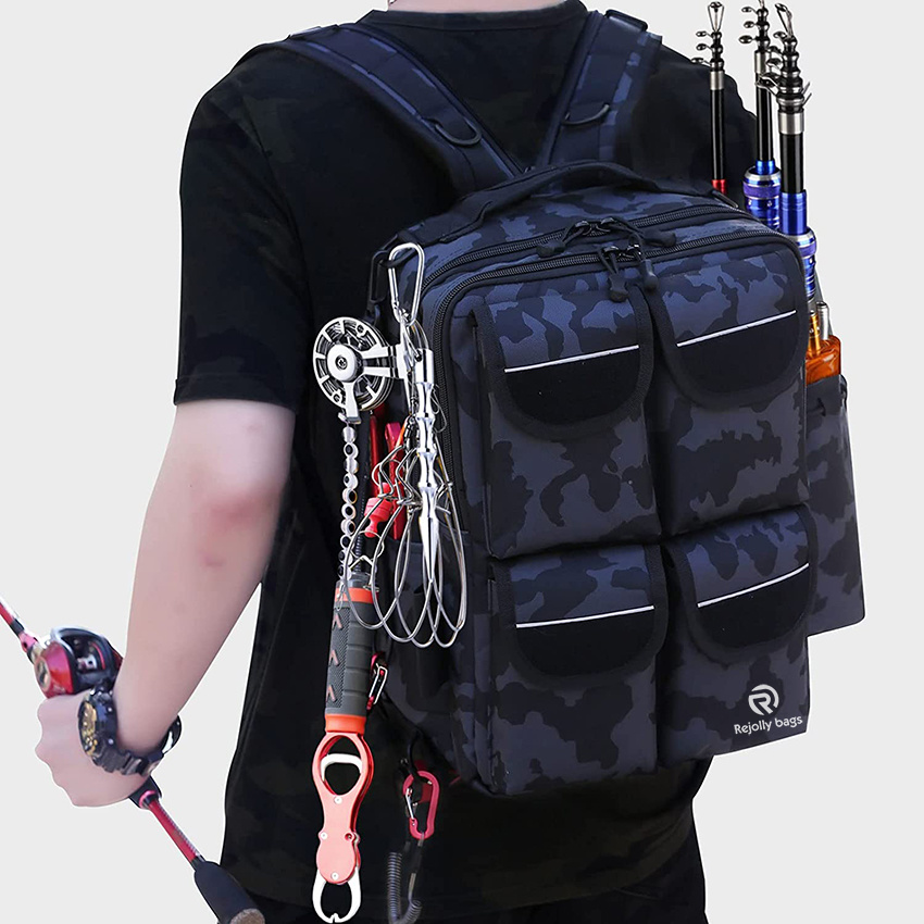 1000d Nylon Storage Outdoor Shoulder Backpack, Cross Body Sling Bag, Mountaineering Fishing Gear Bag