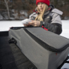 Ice Fishing Rod Locker, Holds Four Rods up to 32", Zippered Middle Gear Locker for Secure Extra Storage Fishing Rod Bag