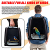 Bird Carrier Backpack Bag Travel Parrot Bag Cage with Portable Stand and Feeding Cans Waterproof Pads Breathable