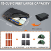 15 Cubic Rooftop Top Cargo Carrier Bag Waterproof for All Cars with/Without Rack, Includes 4 Reinforced Straps and Luggage Lock for All Vehicles Bag