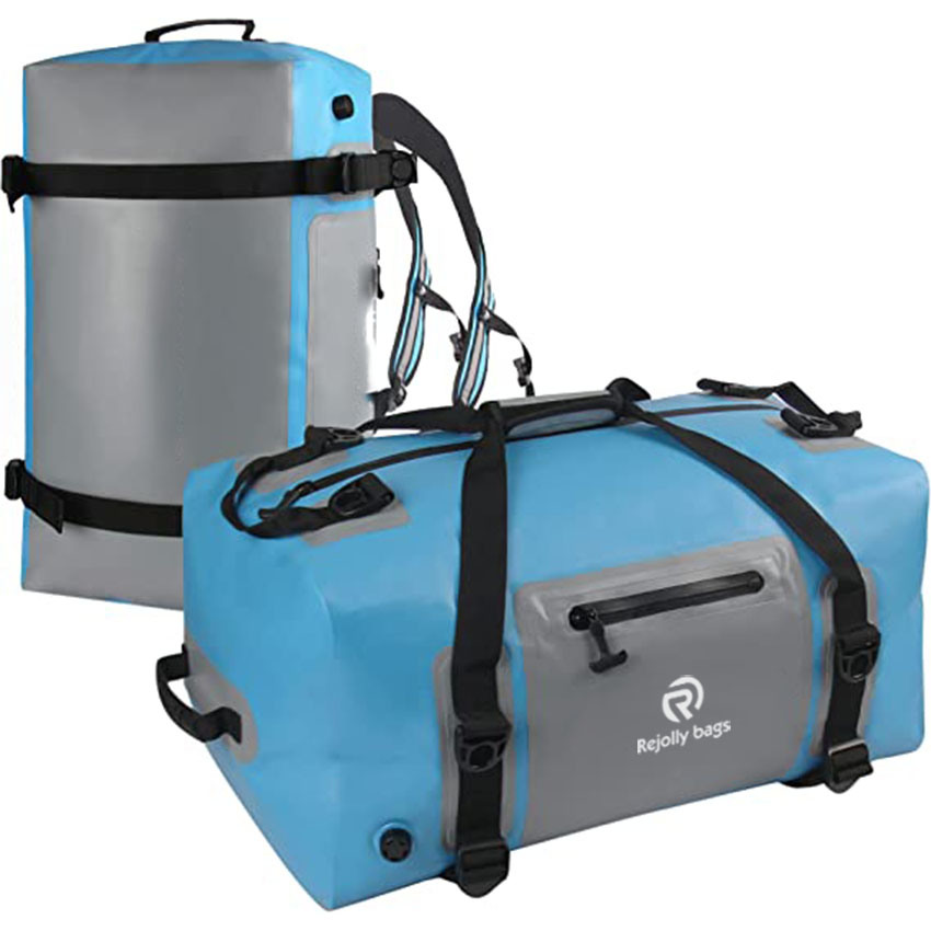 Waterproof Duffel Bag, Large Capacity, Adjustable Thickened Straps and Handles, Zip Closure, Air Valve Keeps Equipment Safe, Perfect for Boating Rafting Bag