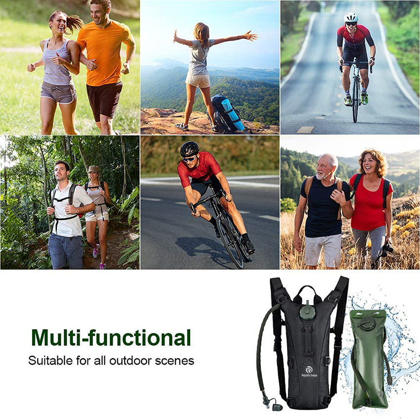 3L Backpack with Bladder Daypack Bag Lightweight Water Storage Tactical Backpacks for Hiking Running Biking Mountain Cycling Jogging Hunting Hydration Backpack