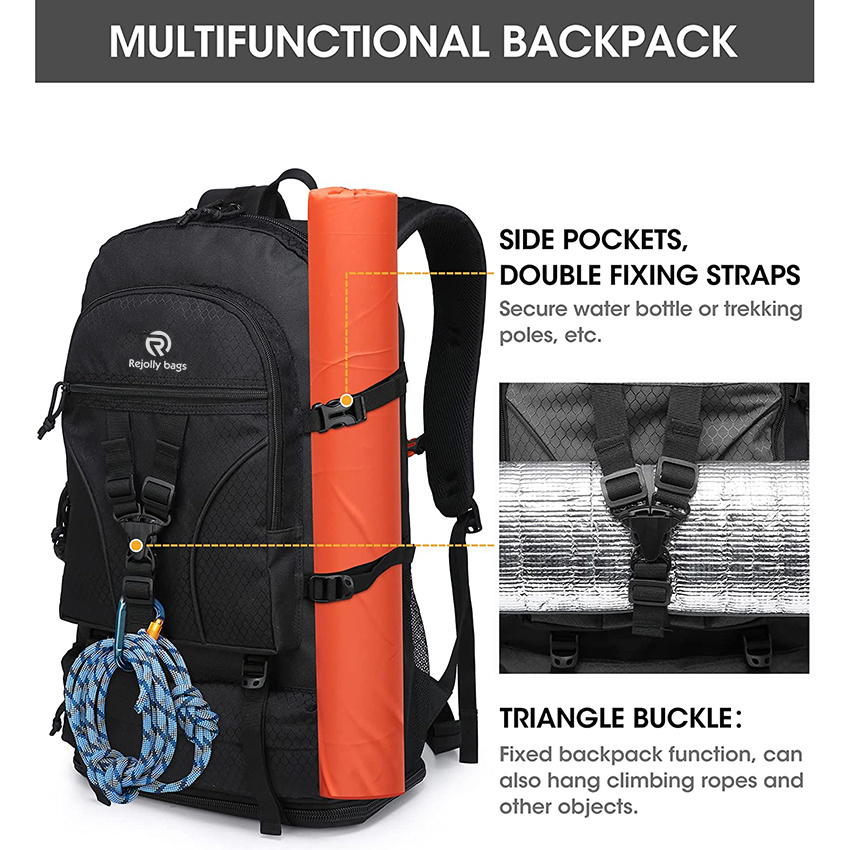 Hiking and Camping 40+5 L Expandable Hiking and Lightweight Travel Backpack