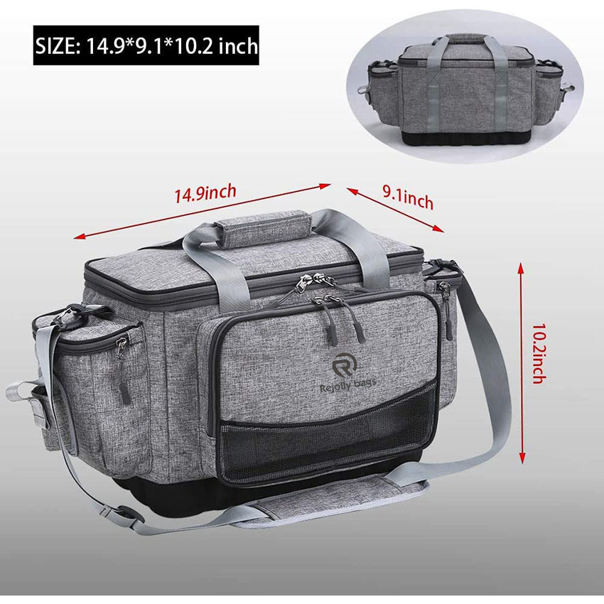 Outdoor Large Fishing Tackle Storage Bag - 100% Water-Resistant Polyester Material Fishing Tackle Bag