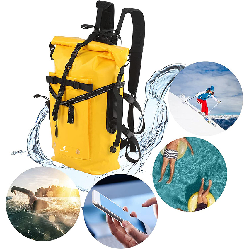 Diving Swimming Backpack Waterproof PVC Outdoor Flippers Storage Bag for Drifting