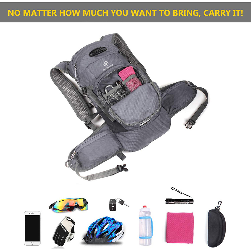 Hydration Packs Backpack with 2L TPU Water Bladder Reservoir, Thermal Insulation Pack Keeps Liquid Cool up to 4 Hours for Running, Hiking Hydration Bag