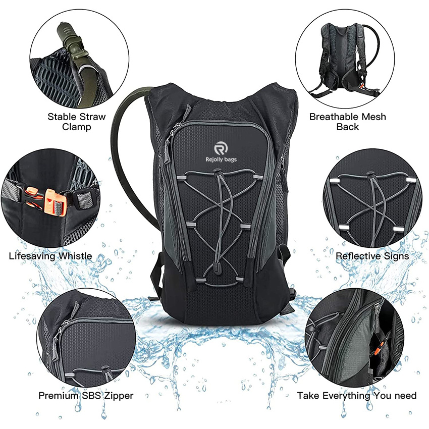 Tactical Molle Hydration Backpack with 2.5L Water Bladder 10L Capacity Waterproof - for Running, Hiking, Cycling, Camping Hydration Bag