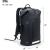 Tactical Waterproof Backpack 35L Rugged Roll-Top Closure with Waterproof Zipper Front Pocket and Cushioned Dry Bag