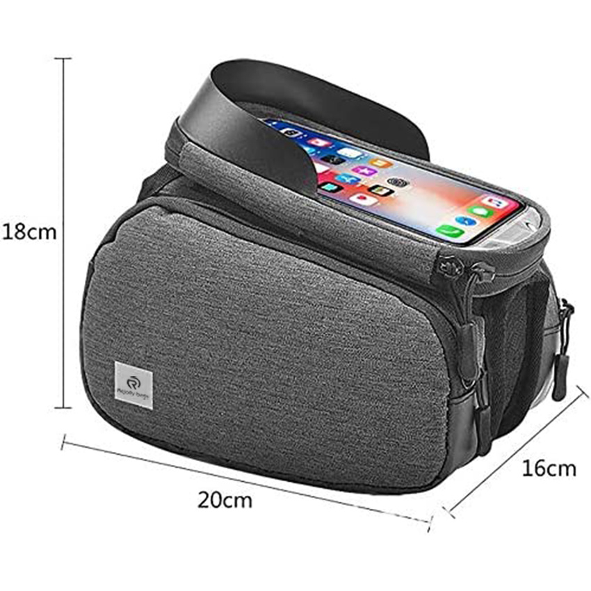 Waterproof Bike Pouch Bag Cycling Front Top Tube Touchscreen Sun Visor Storage Bag for Smart Phone Bicycle Bag