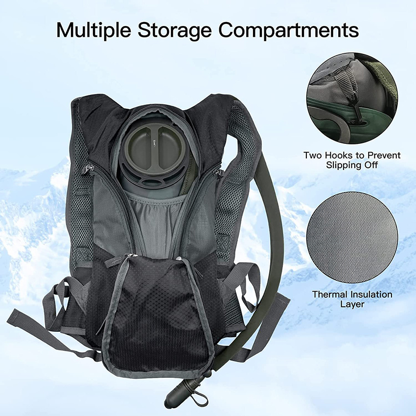 Tactical Molle Hydration Backpack with 2.5L Water Bladder 10L Capacity Waterproof - for Running, Hiking, Cycling, Camping Hydration Bag