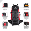 Large Capacity Backpack with Compression Straps for Backpacking, Camping Bag