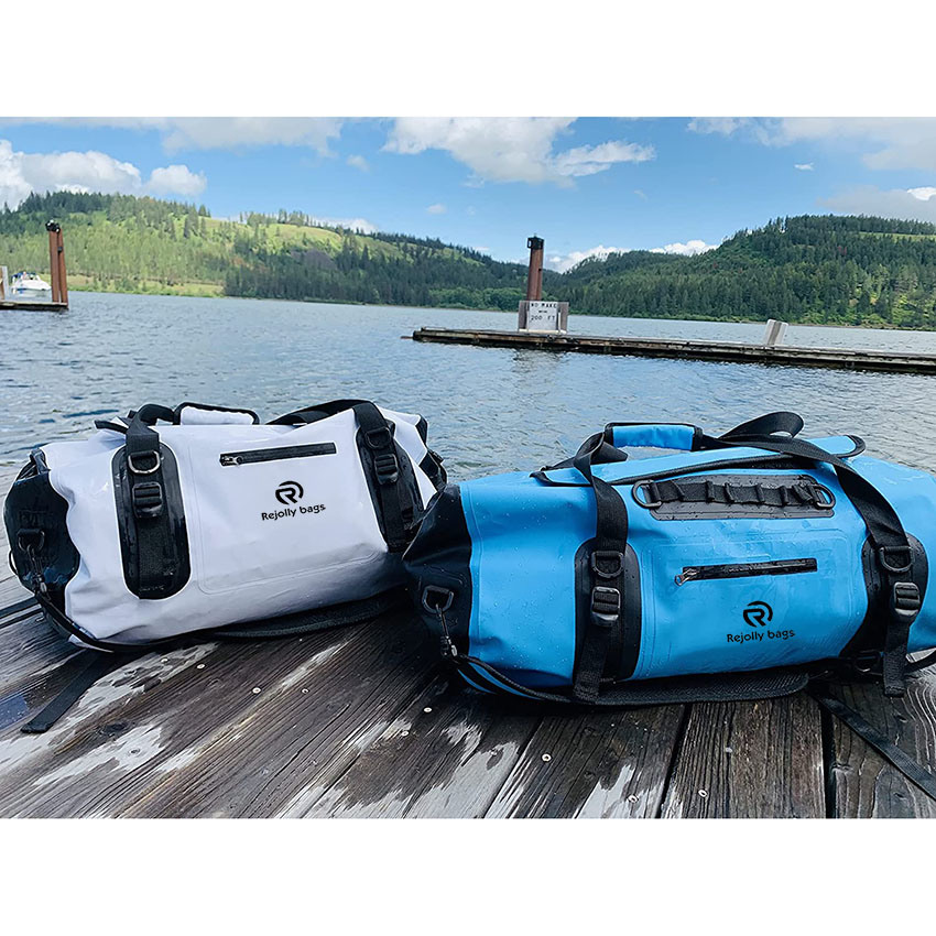 Waterproof 50L Duffel Travel Dry Backpack with Heavy Duty Handles and Shoulder Straps for Boating Hiking Outdoors Rafting Sailing Snowboarding Skiing Bag