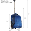 19 Inch Rolling Bookbag with Adjustable Handle and No Straps for Business Roller Bag