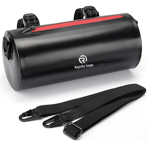 Universal Motorcycle Handlebar Bag Waterproof with Shoulder Strap Saddlebag Motorcycle Barrel Roll Tool Bag