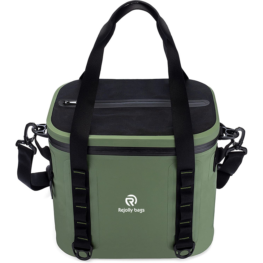Heavy Duty Waterproof 20-Can Soft Cooler Bag for Camping Kayaking Beach Trips Mesh Tote Insert Included