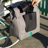 Bike Shopping Bag for Urban Commuter with Large Capacity, Handle and Reflective Spots Modern Stylish Design Bicycle Bag