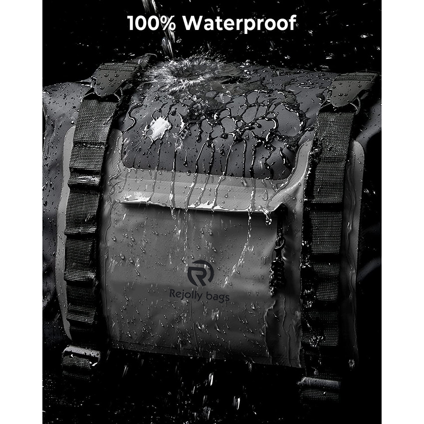 Waterproof Saddle Bags Side Bags for Motorcycle Mortorbike Travel, 50L Detachable Bags Reflective Design Motorbike Bag