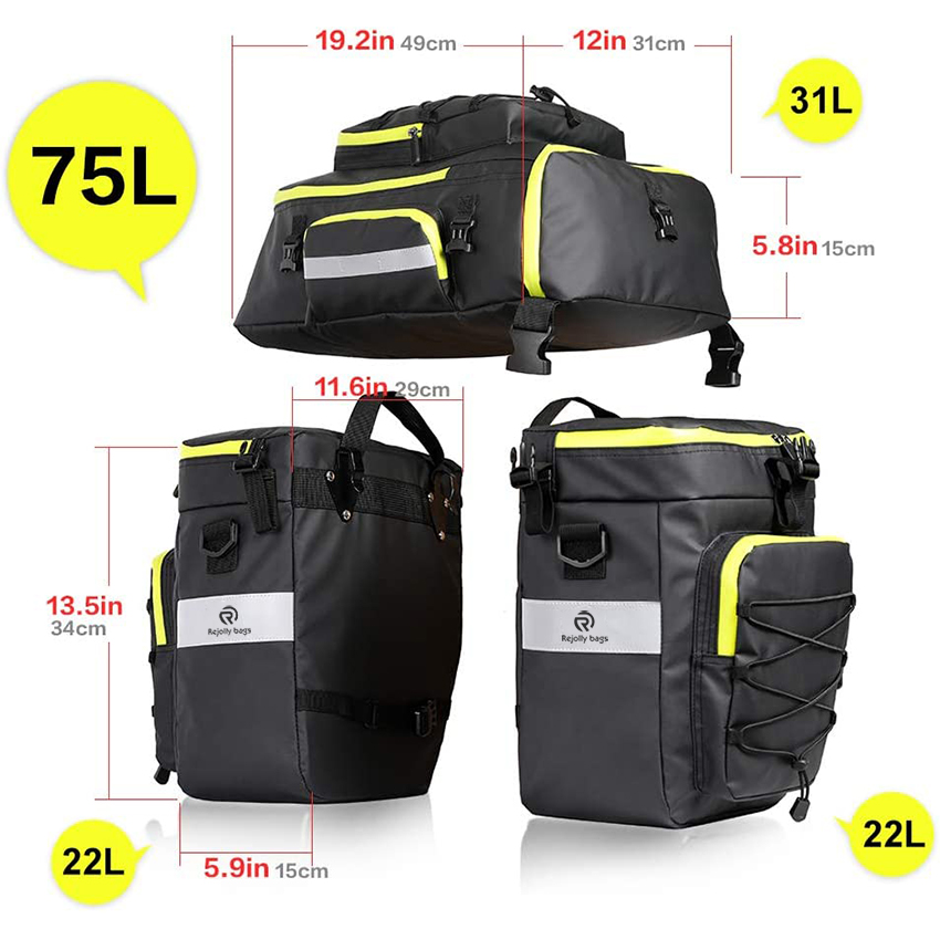 Waterproof Bike Rear Pannier Multifunctional Dry Bicycle Trunk Bag RJ228346