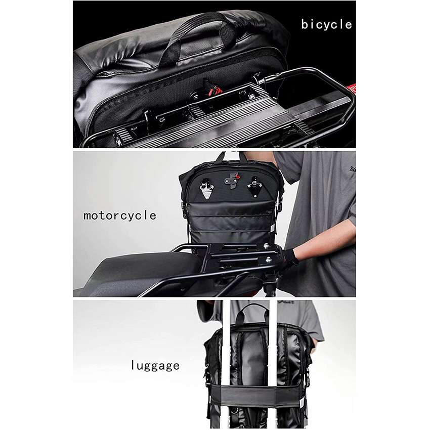 Multifunction 24L Bike Pannier Backpack Waterproof Bicycle Rear Seat Bag RJ228348