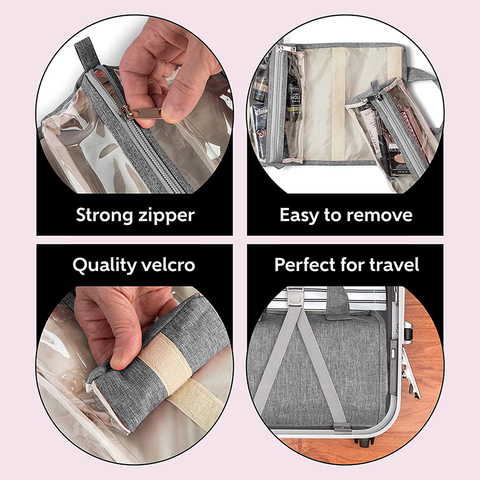 Hanging Toiletry Bag Roll-up Makeup Organizer 600D Oxford Fabric Material Organize Make up Cosmetic Bag RJ21685