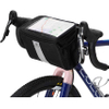Bike Handlebar Bag Bicycle Insulated Cooler Bag with Reflective Strap Touchable Transparent Phone Pouch Bicycle Bag 