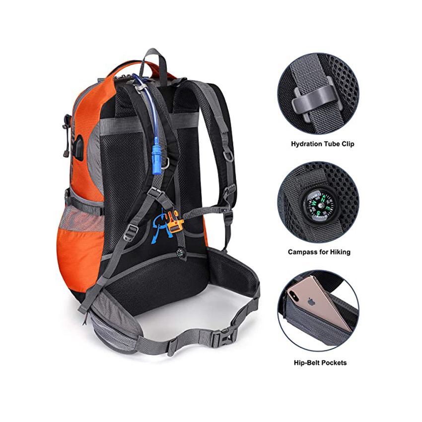 Wholesale Travel Bag Hiking Backpack Waterproof Daypack Outdoor Camping Climbing Backpack with Rain Cover