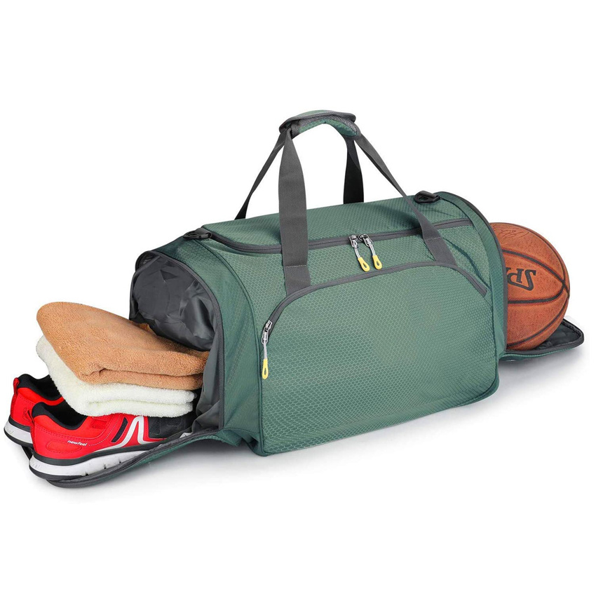 Sports Duffel Bag Gym Bag with Shoe Compartment Travel Bag for Men Women