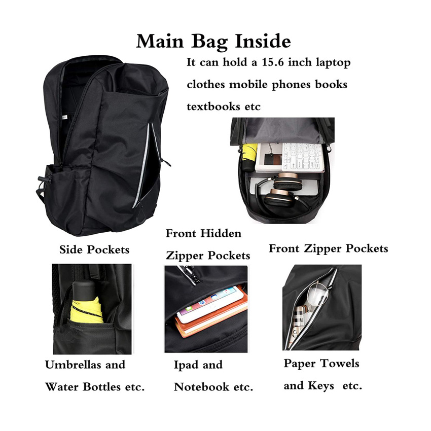 High Quality Unisex College Bag Stylish Trendy Fashion School Backpack Casual Backpack Models Trend Personalized Men′s Travel Smart&nbsp;