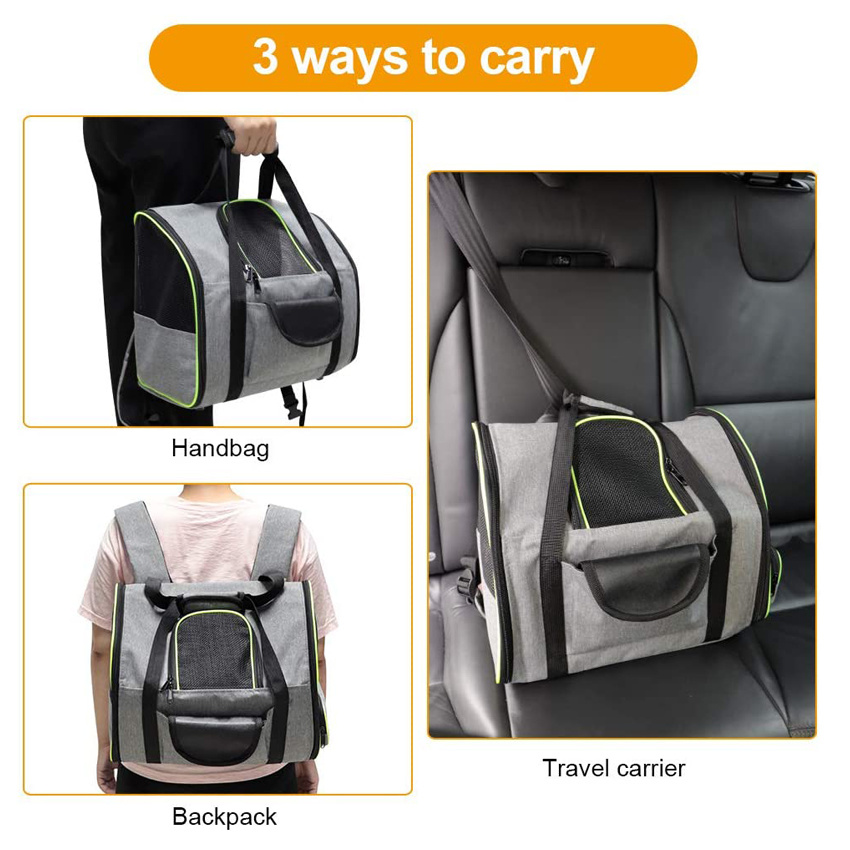 Durable Travel Cat Carrier Backpack Small Pet Tote Bag Pet Supply Bag