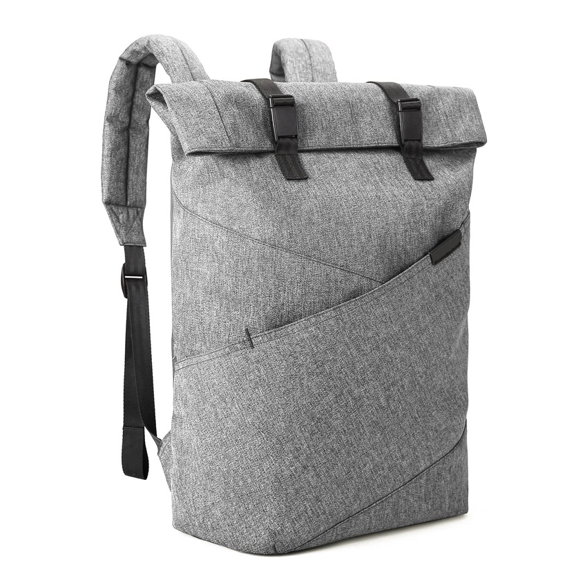 School Backpack, College Student Backpack for Men Women Multipurpose Roll-Top Fashion Rucksack Fits 15.6 Inch Laptops