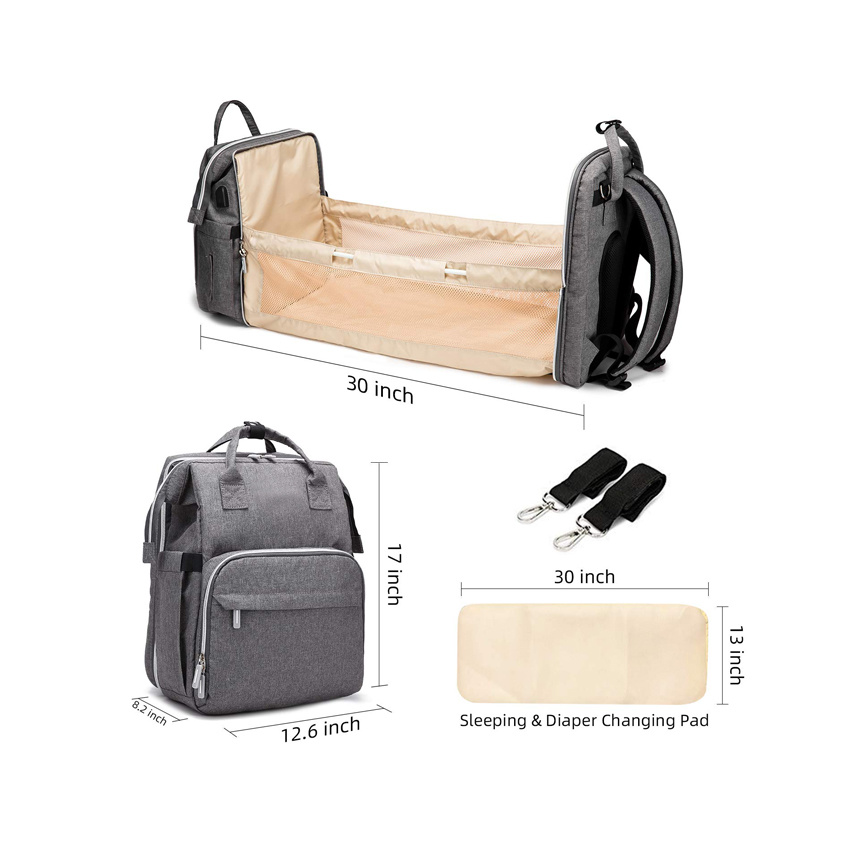 Baby Diaper Bag Multi-Function Travel Foldable Baby Bed Fashion Baby Sleeping Bag