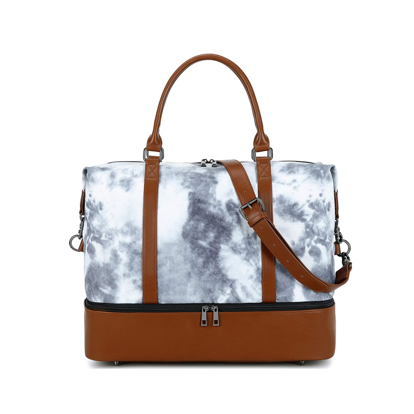 Woman Travel Duffle Bag with Shoe Compartment Storage Bag Luggage Bags